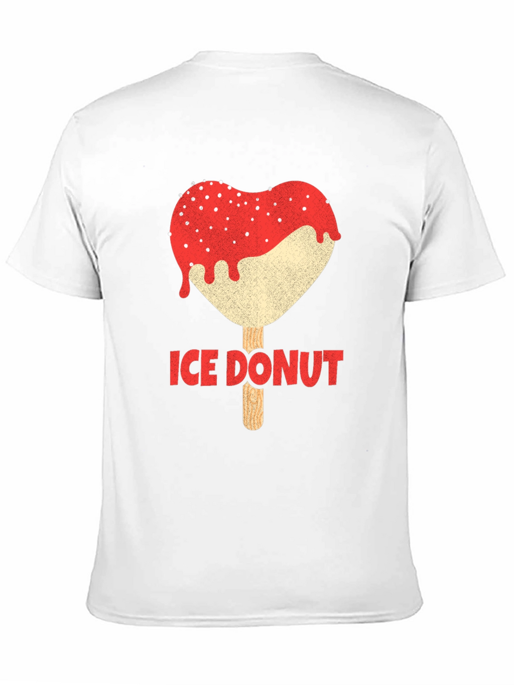 Ice Donut Heart Graphic Black T-Shirt