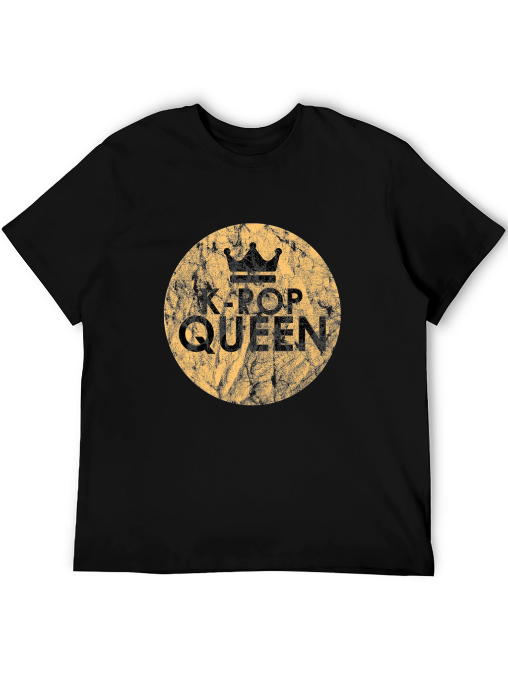 K-Pop Queen Graphic Tee - Stylish Black Cotton T-Shirt