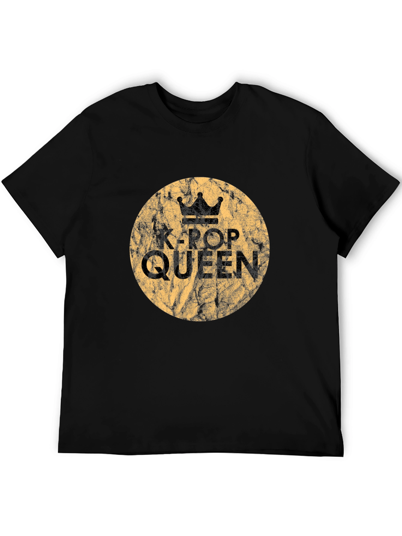 K-Pop Queen Graphic Tee - Stylish Black Cotton T-Shirt