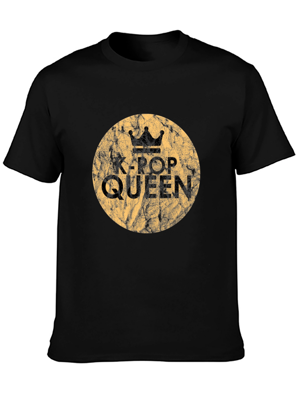 K-Pop Queen Graphic Tee - Stylish Black Cotton T-Shirt
