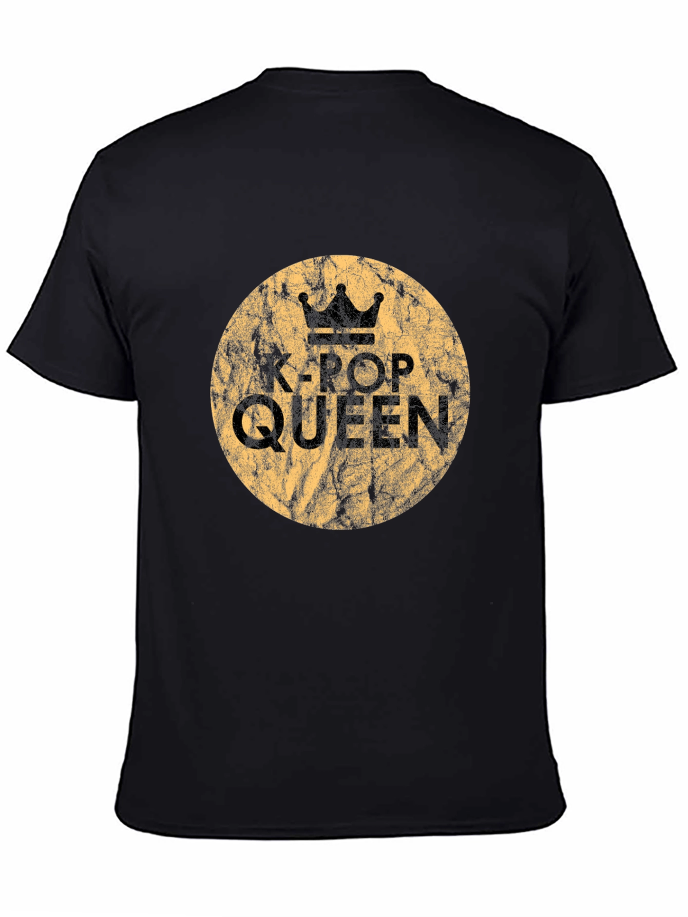 K-Pop Queen Graphic Tee - Stylish Black Cotton T-Shirt