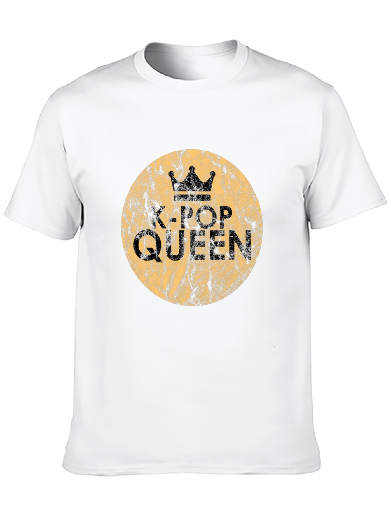 K-Pop Queen Graphic Tee - Stylish Black Cotton T-Shirt