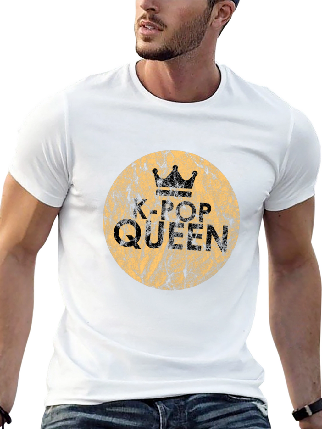 K-Pop Queen Graphic Tee - Stylish Black Cotton T-Shirt