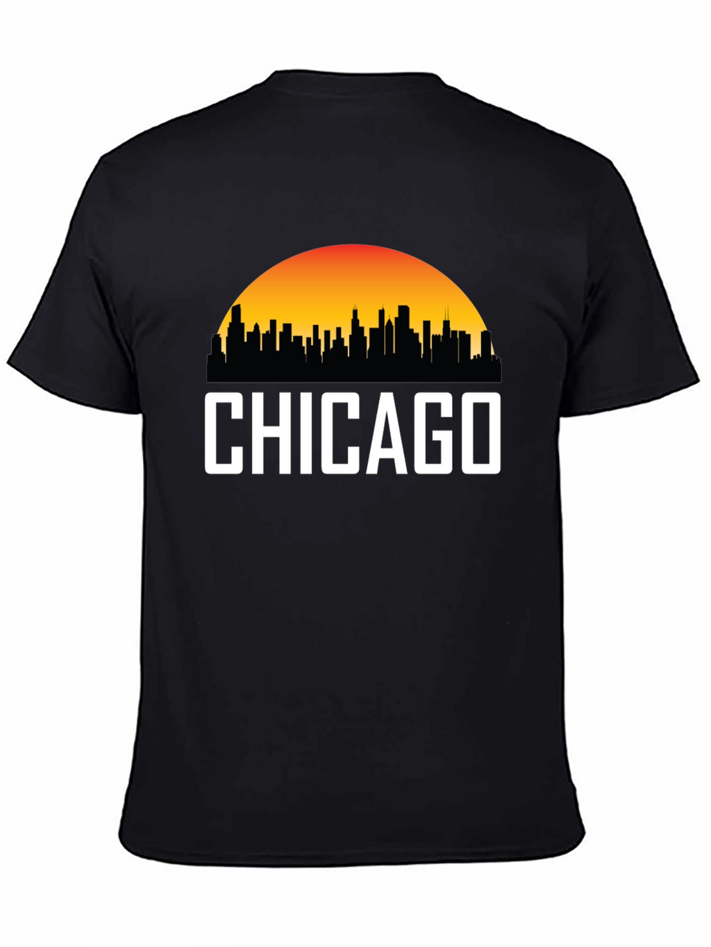 Chicago Skyline Graphic Tee - Sunset Cityscape T-Shirt