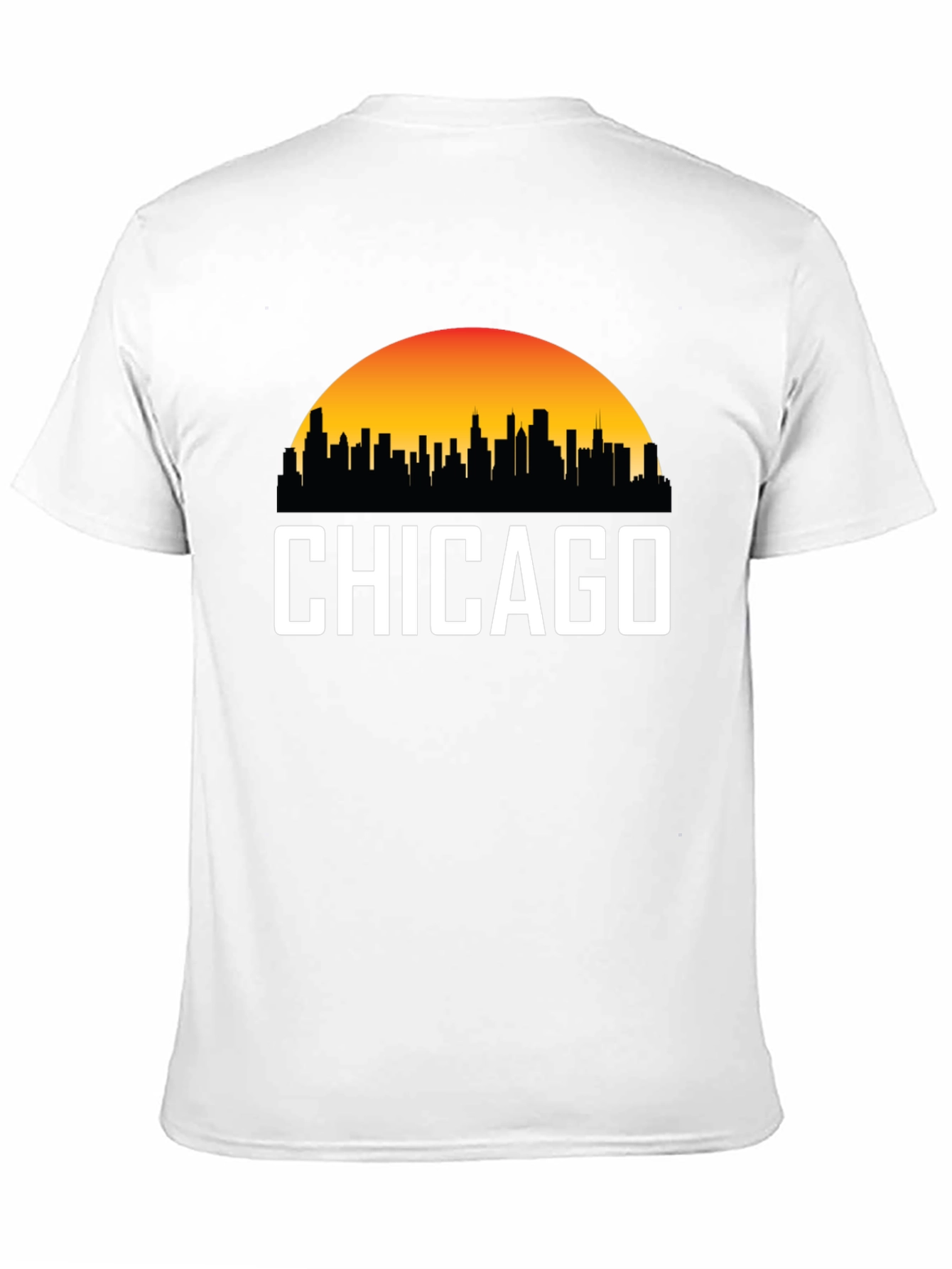 Chicago Skyline Graphic Tee - Sunset Cityscape T-Shirt