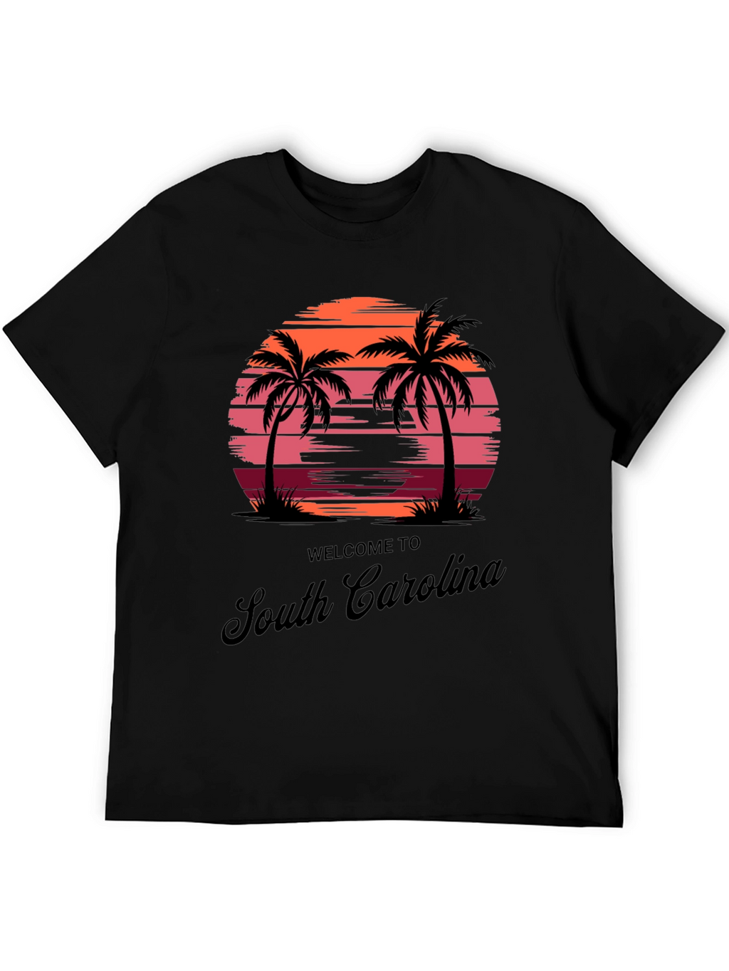 South Carolina Palm Tree Sunset Graphic Tee