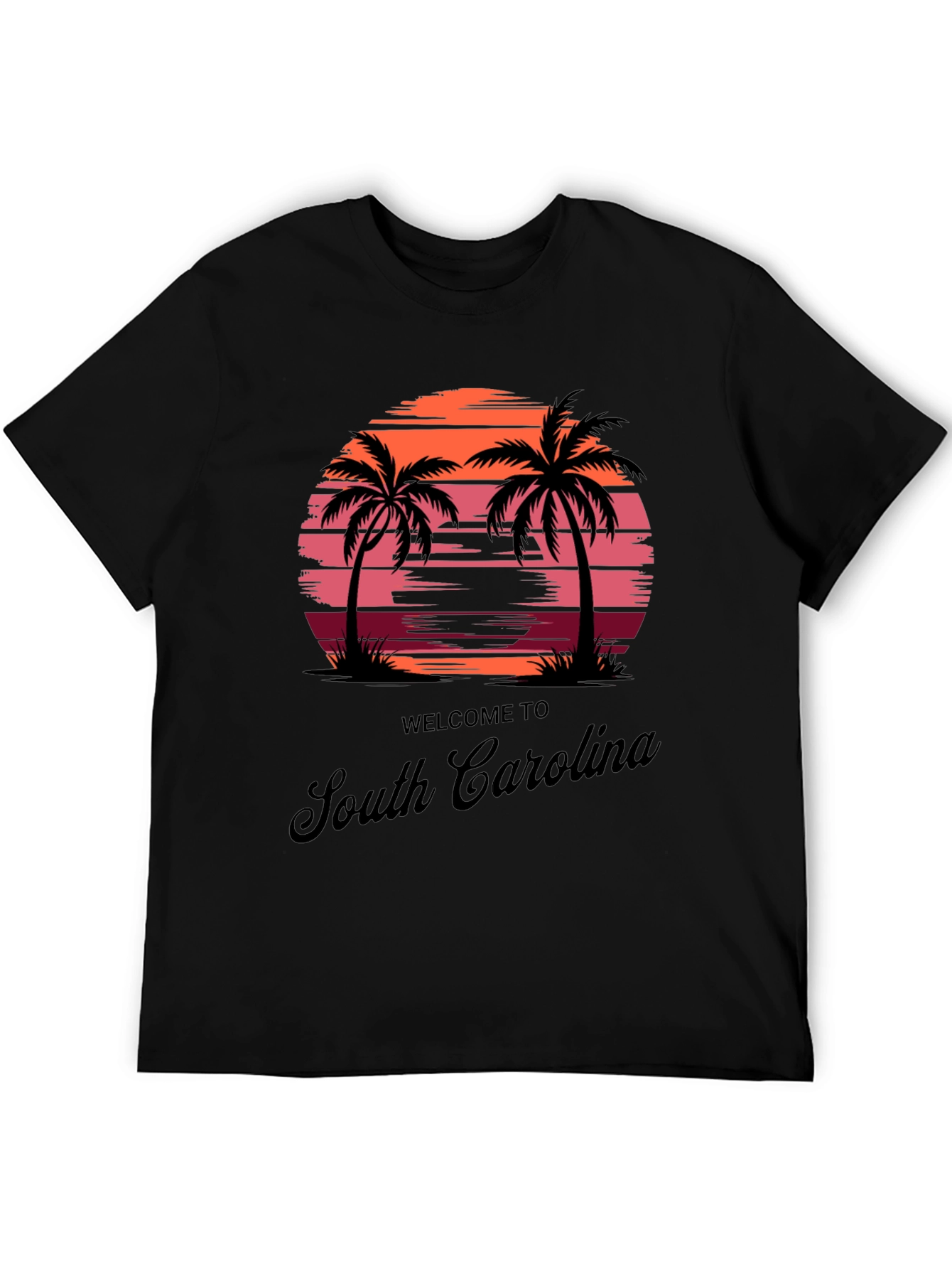 South Carolina Palm Tree Sunset Graphic Tee