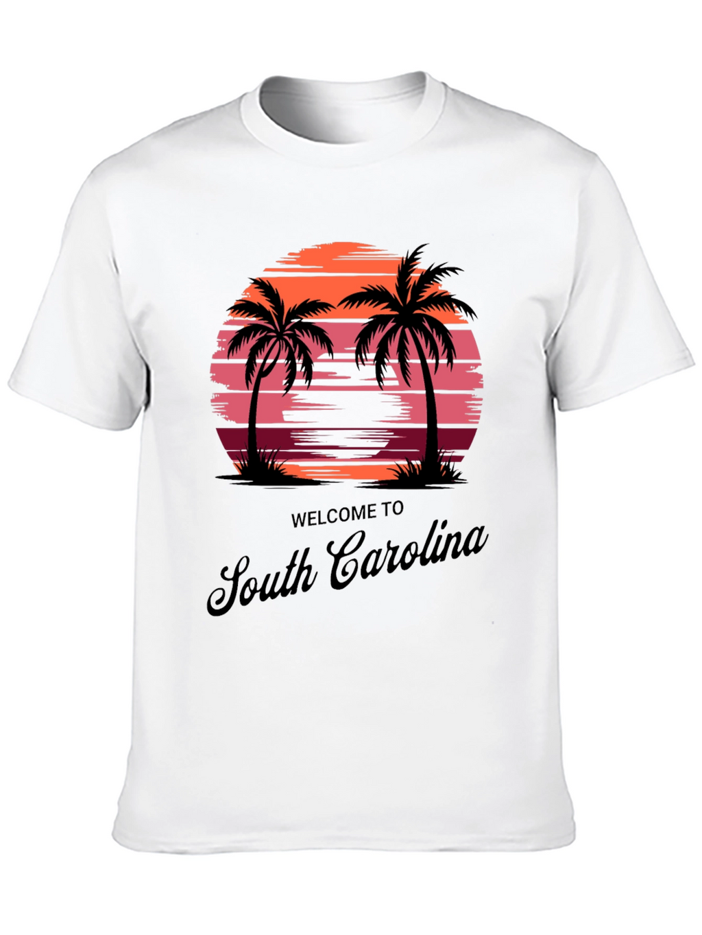 South Carolina Palm Tree Sunset Graphic Tee