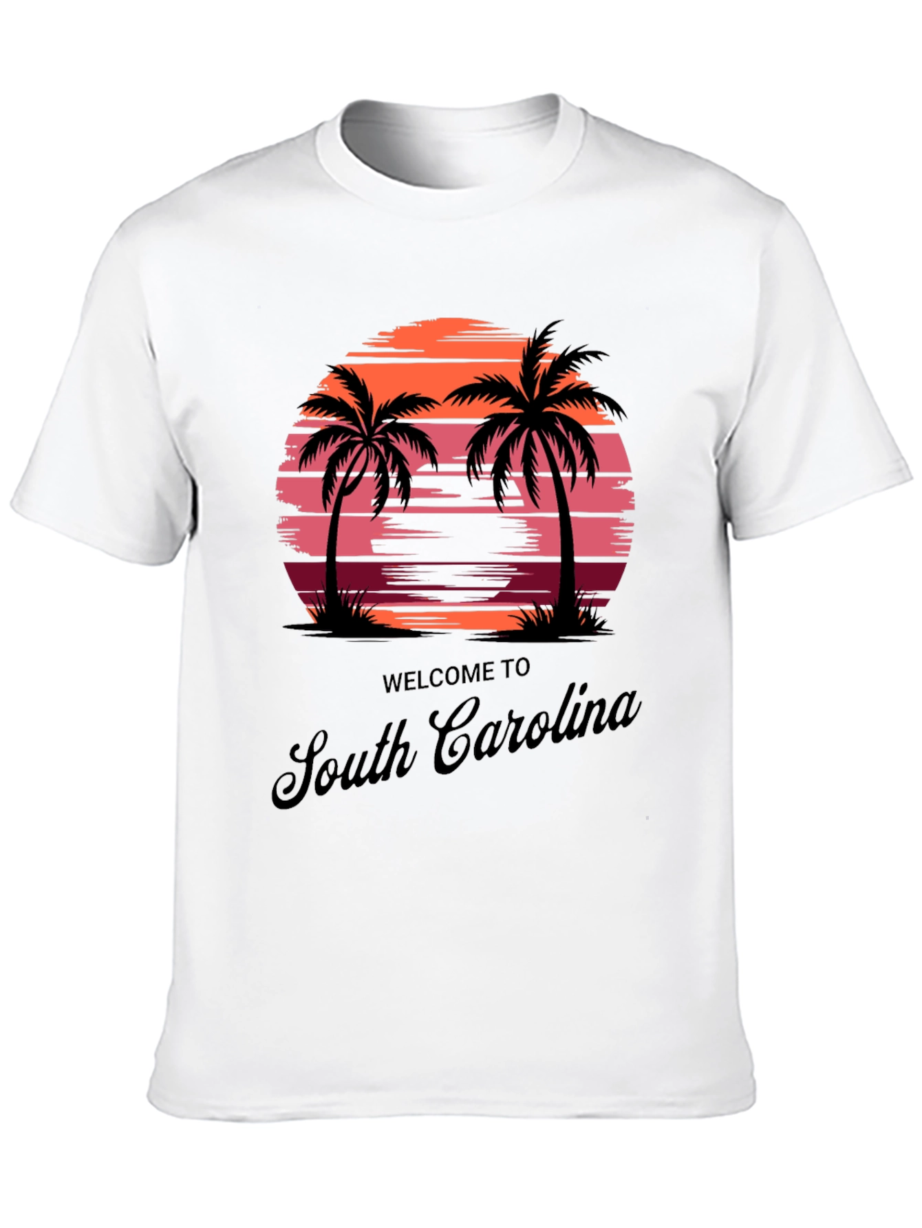 South Carolina Palm Tree Sunset Graphic Tee