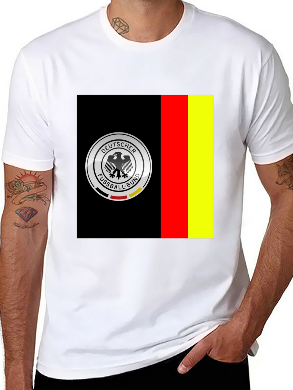 Germany Soccer Team Graphic Tee - Black Cotton Shirt