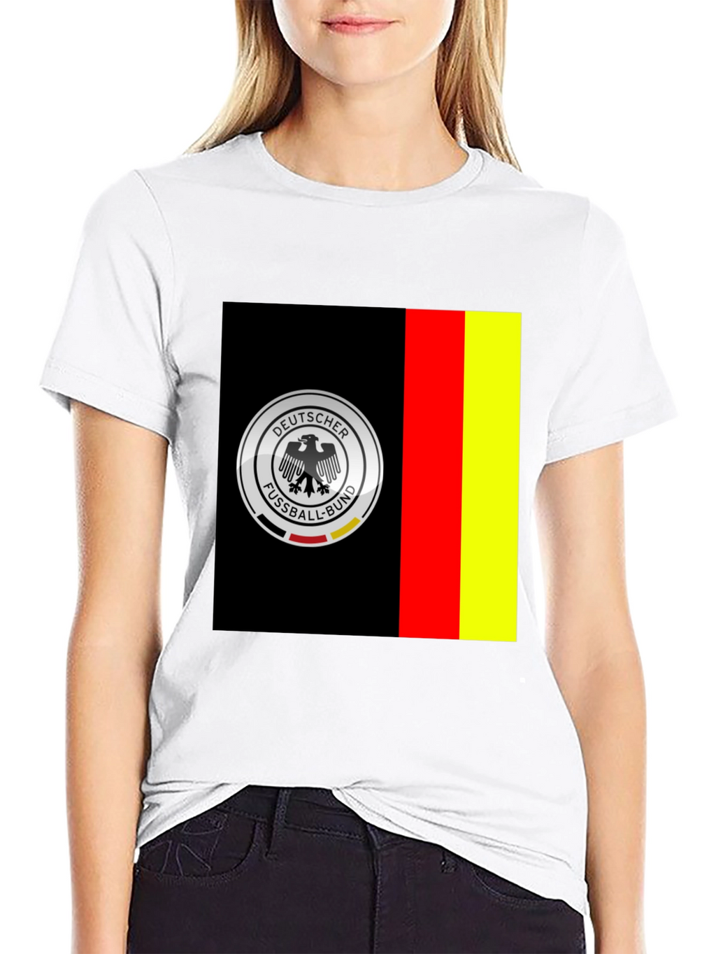 Germany Soccer Team Graphic Tee - Black Cotton Shirt