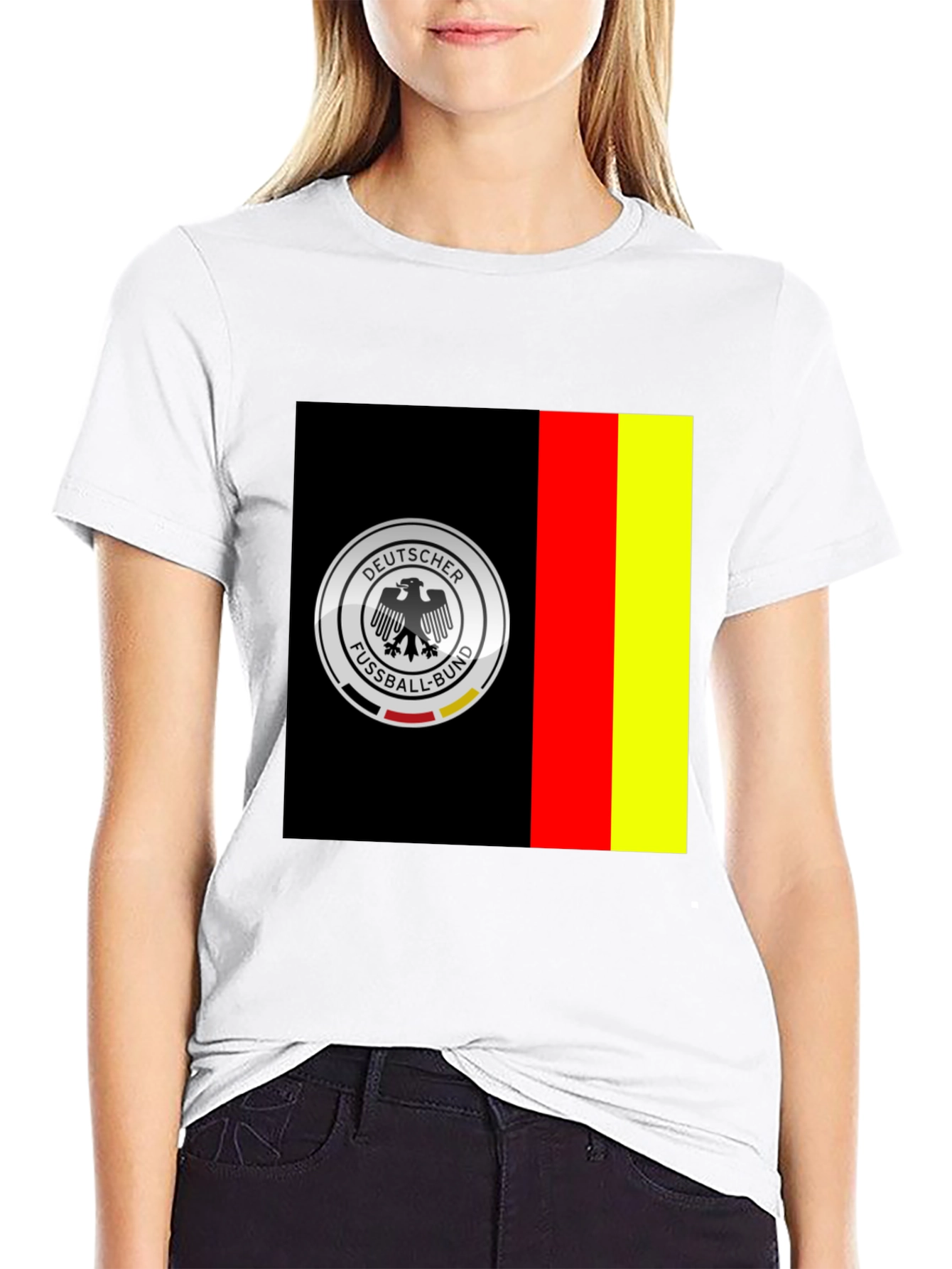 Germany Soccer Team Graphic Tee - Black Cotton Shirt