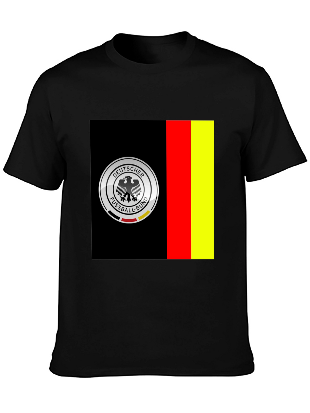 Germany Soccer Team Graphic Tee - Black Cotton Shirt