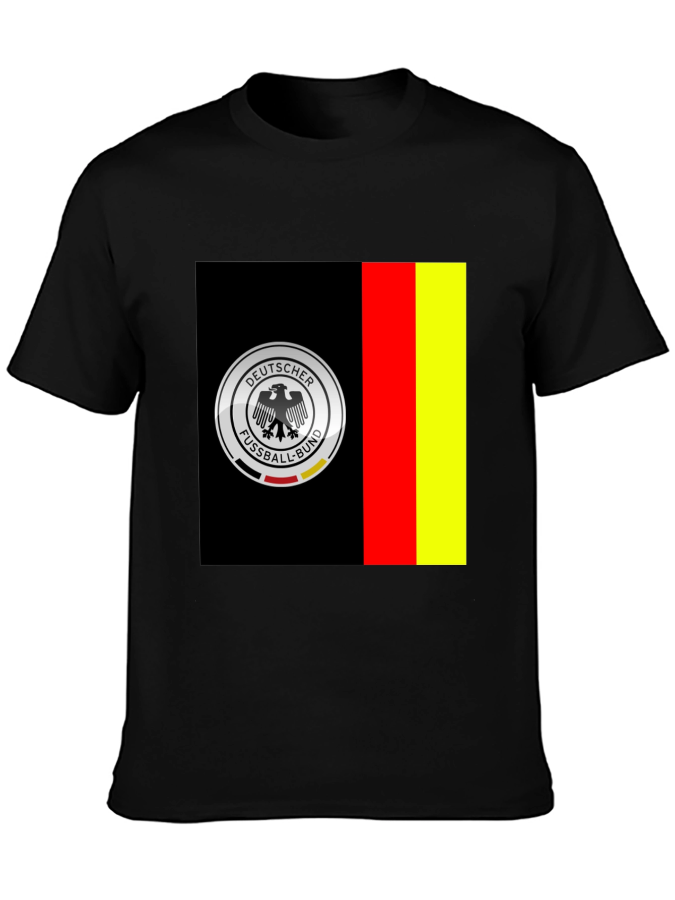 Germany Soccer Team Graphic Tee - Black Cotton Shirt