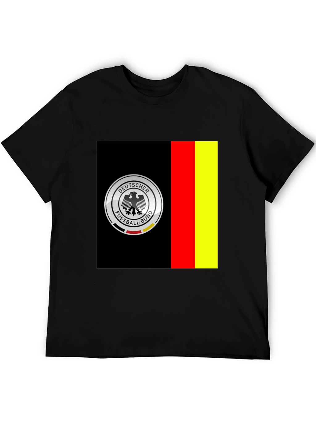 Germany Soccer Team Graphic Tee - Black Cotton Shirt