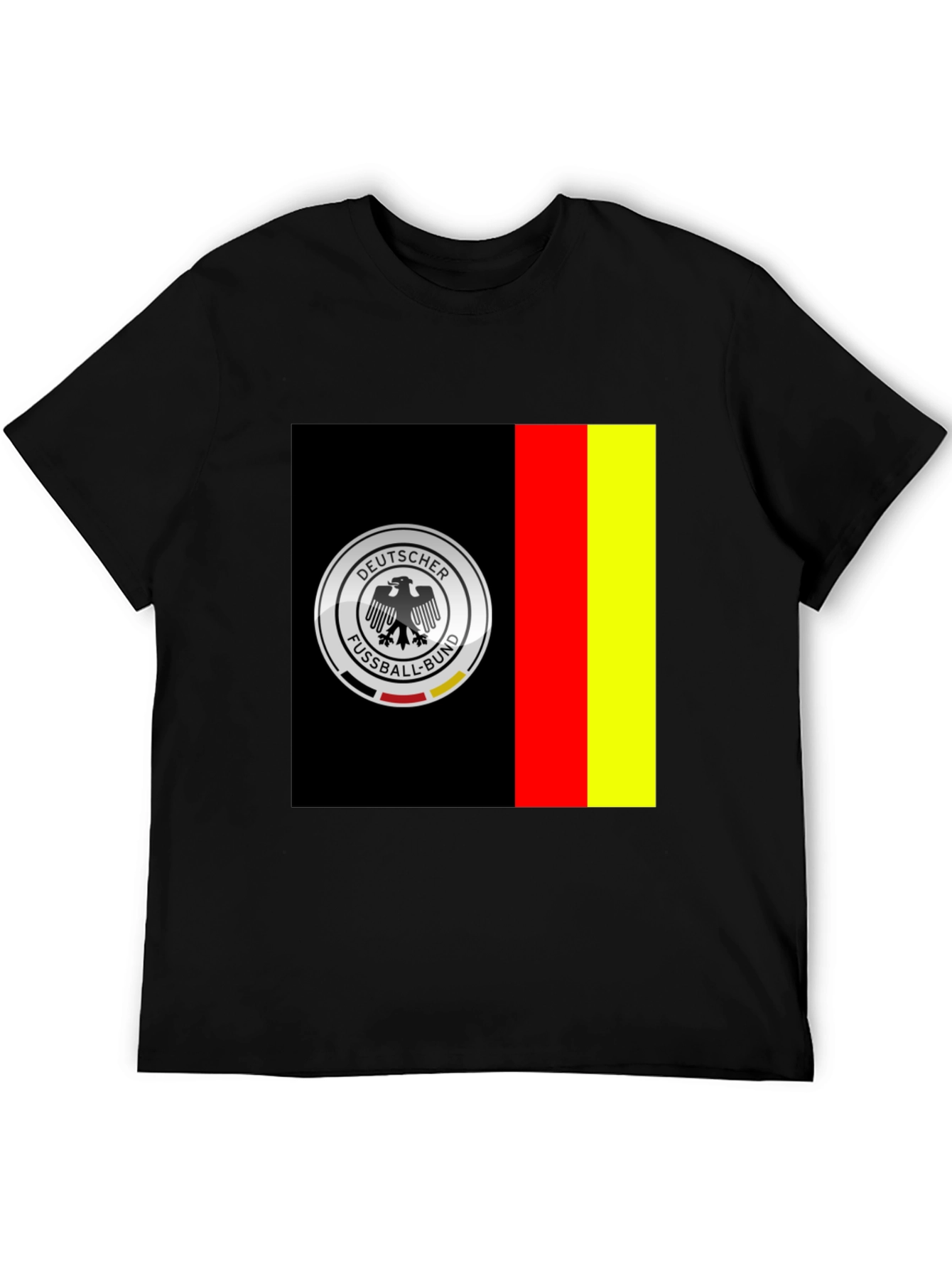 Germany Soccer Team Graphic Tee - Black Cotton Shirt