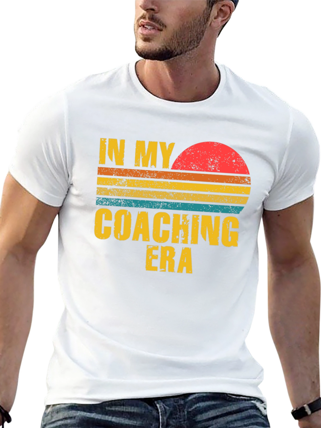 Coaching Era Graphic Tee - Retro Sunset Design
