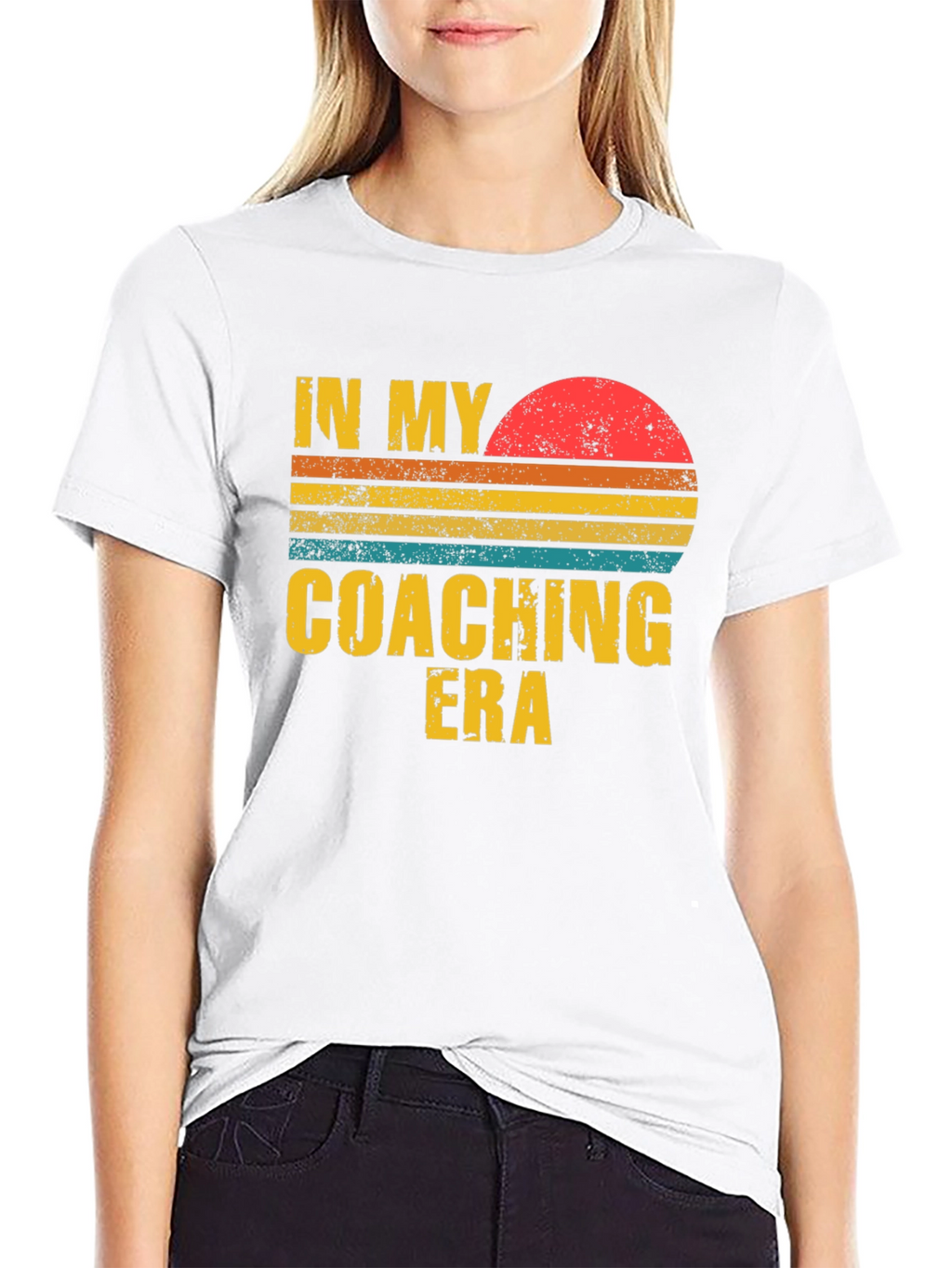 Coaching Era Graphic Tee - Retro Sunset Design