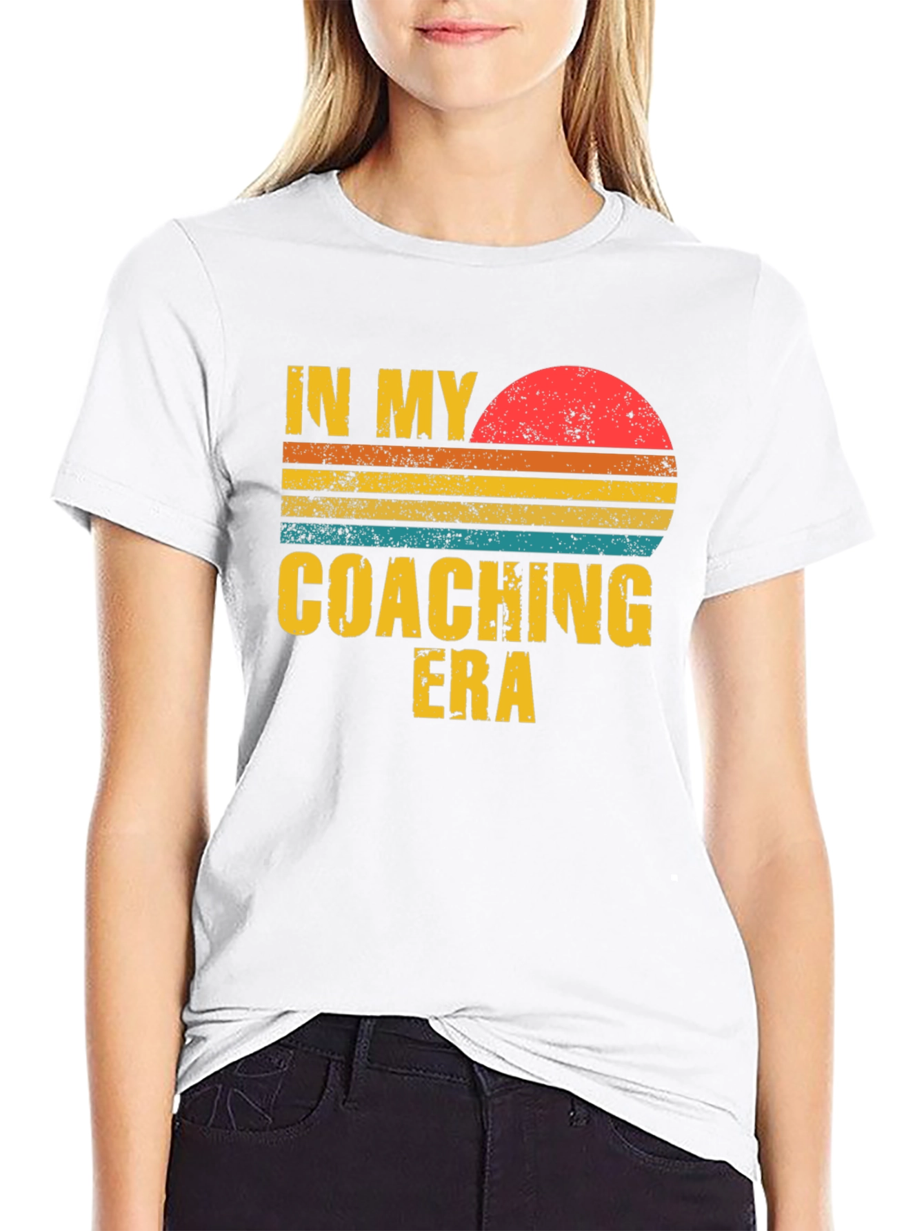Coaching Era Graphic Tee - Retro Sunset Design