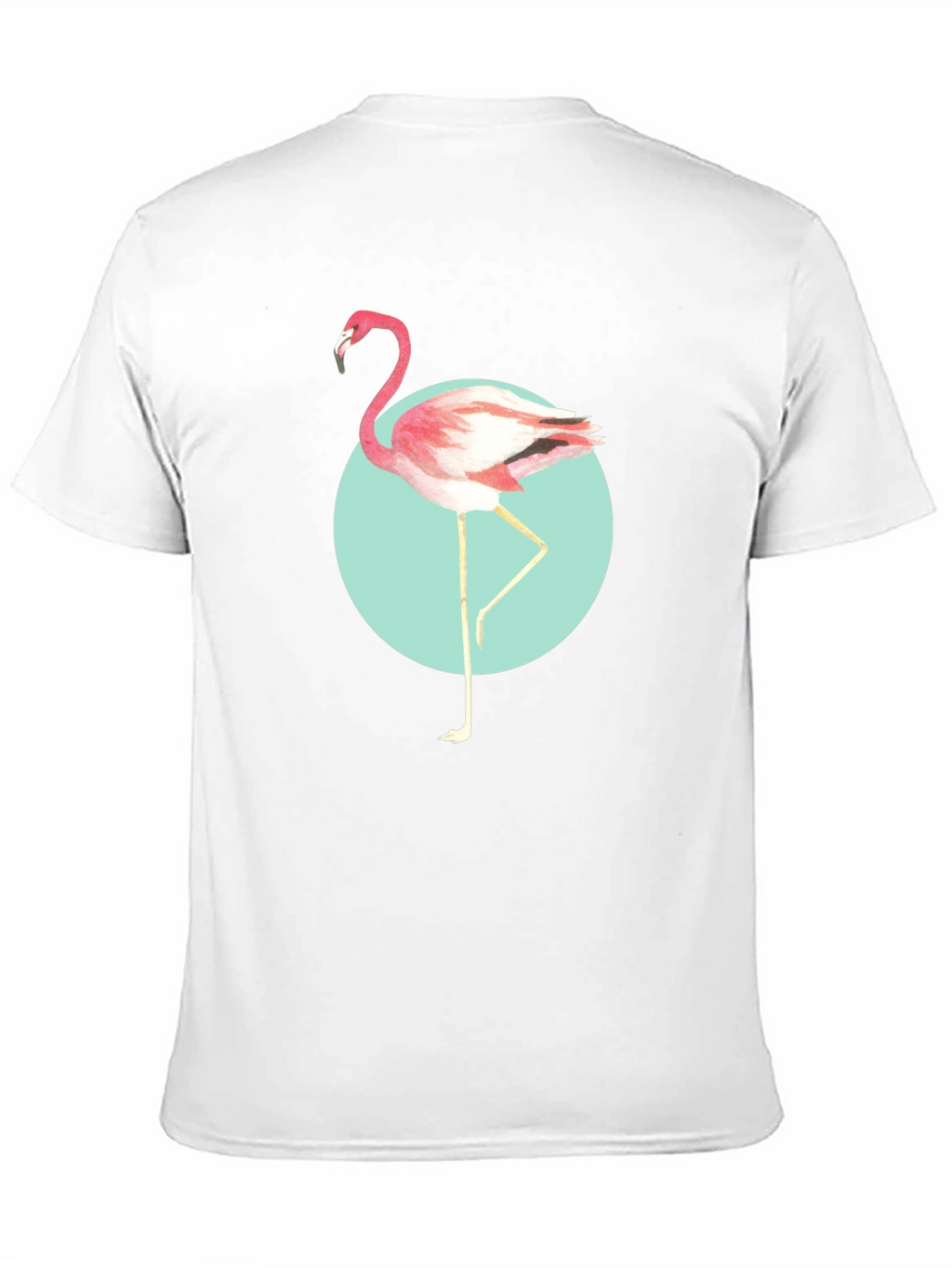 Trendy Flamingo Graphic Tee - Soft Black Cotton T-Shirt