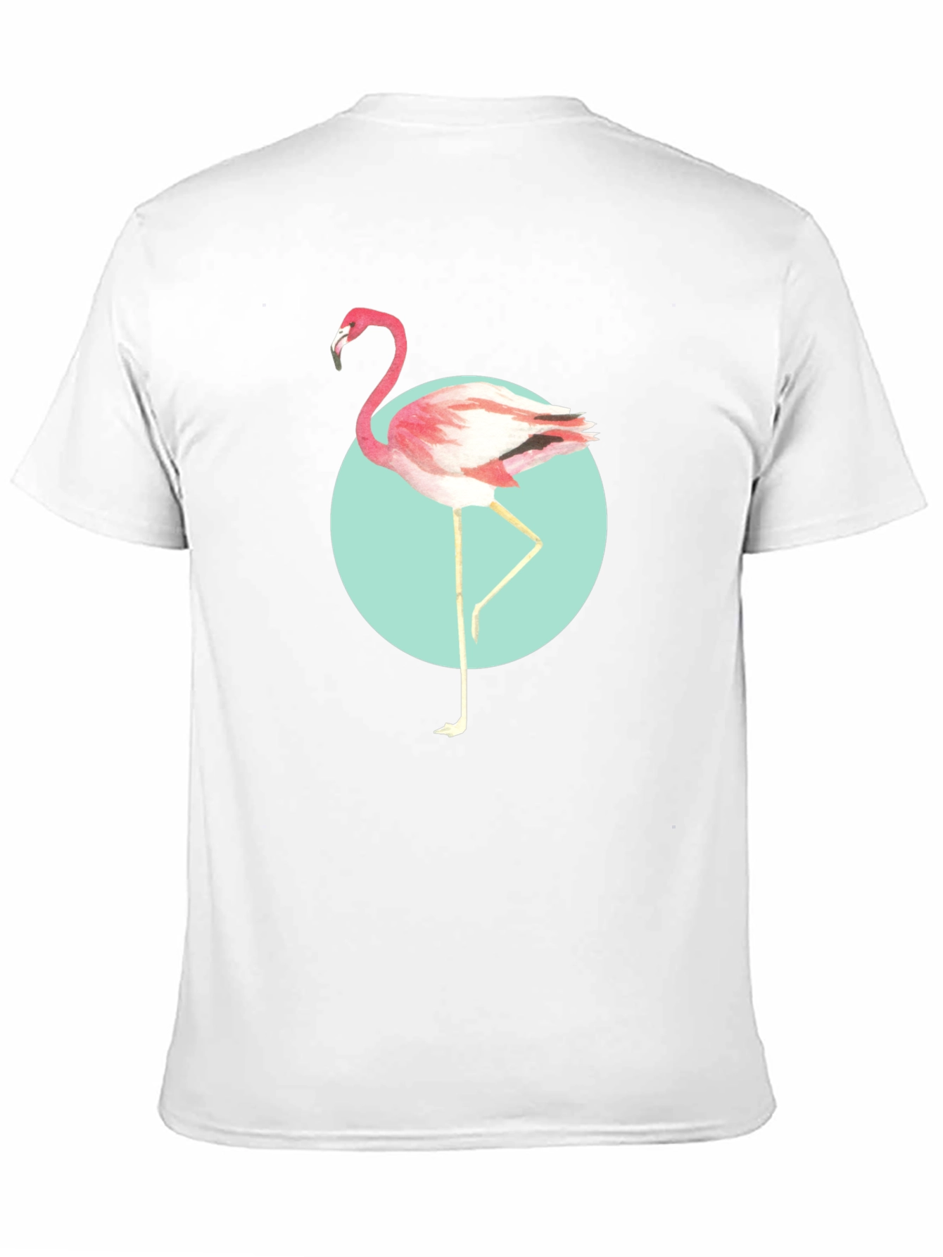 Trendy Flamingo Graphic Tee - Soft Black Cotton T-Shirt