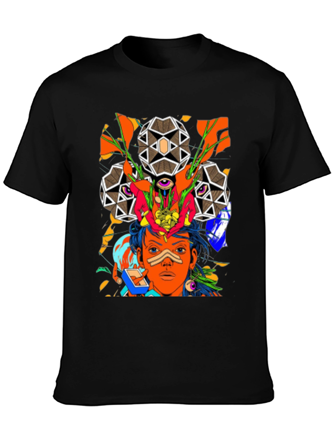 Abstract Graphic Print Mens T-Shirt