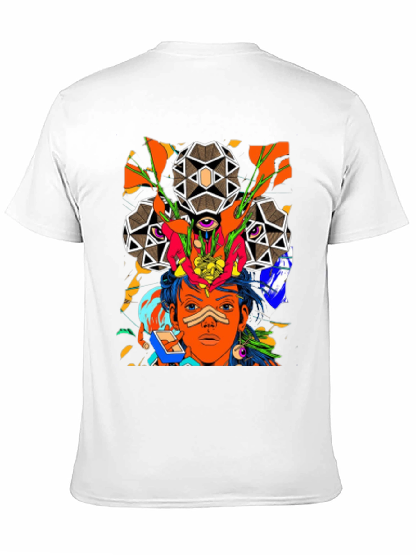 Abstract Graphic Print Mens T-Shirt