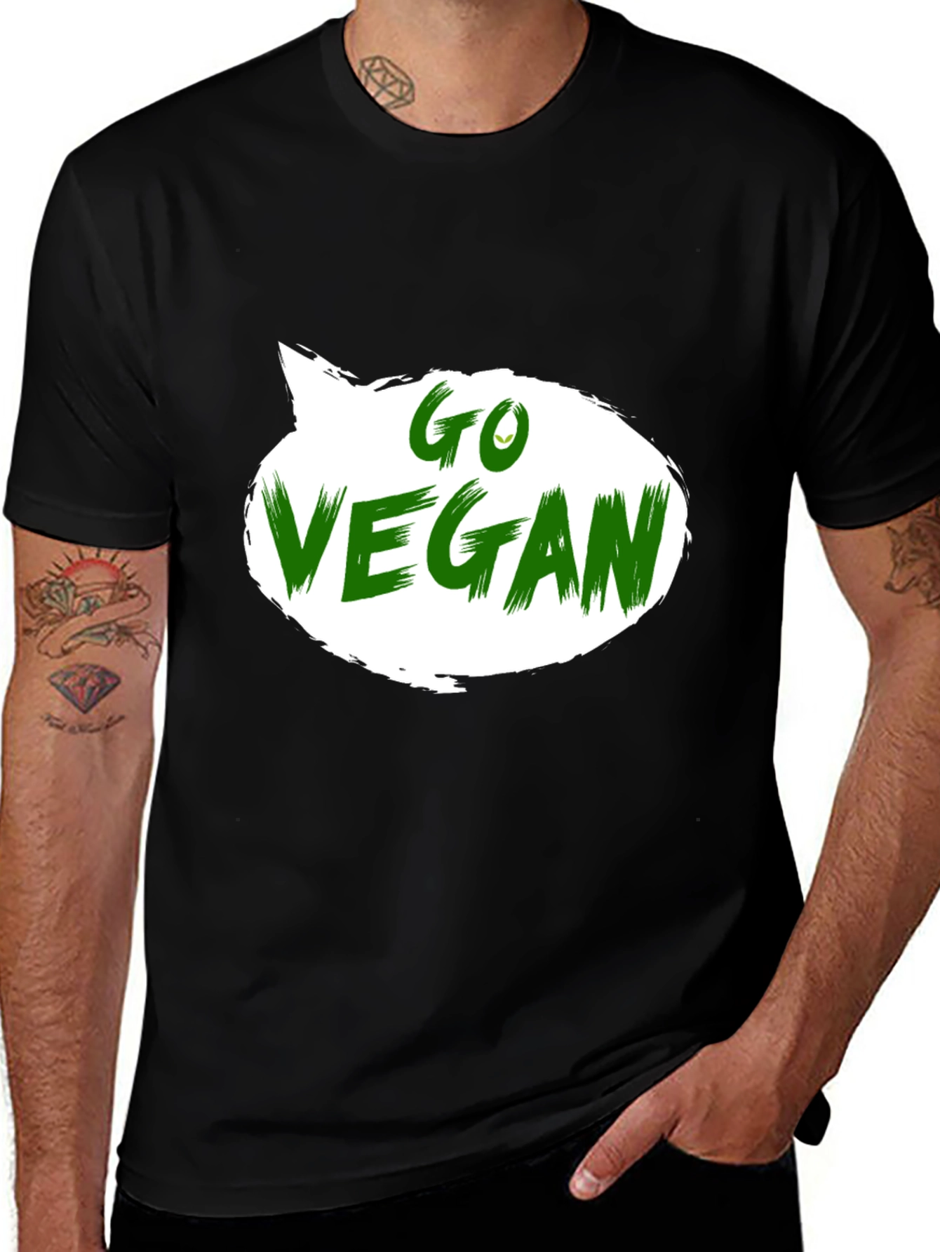 Go Vegan Black T-Shirt