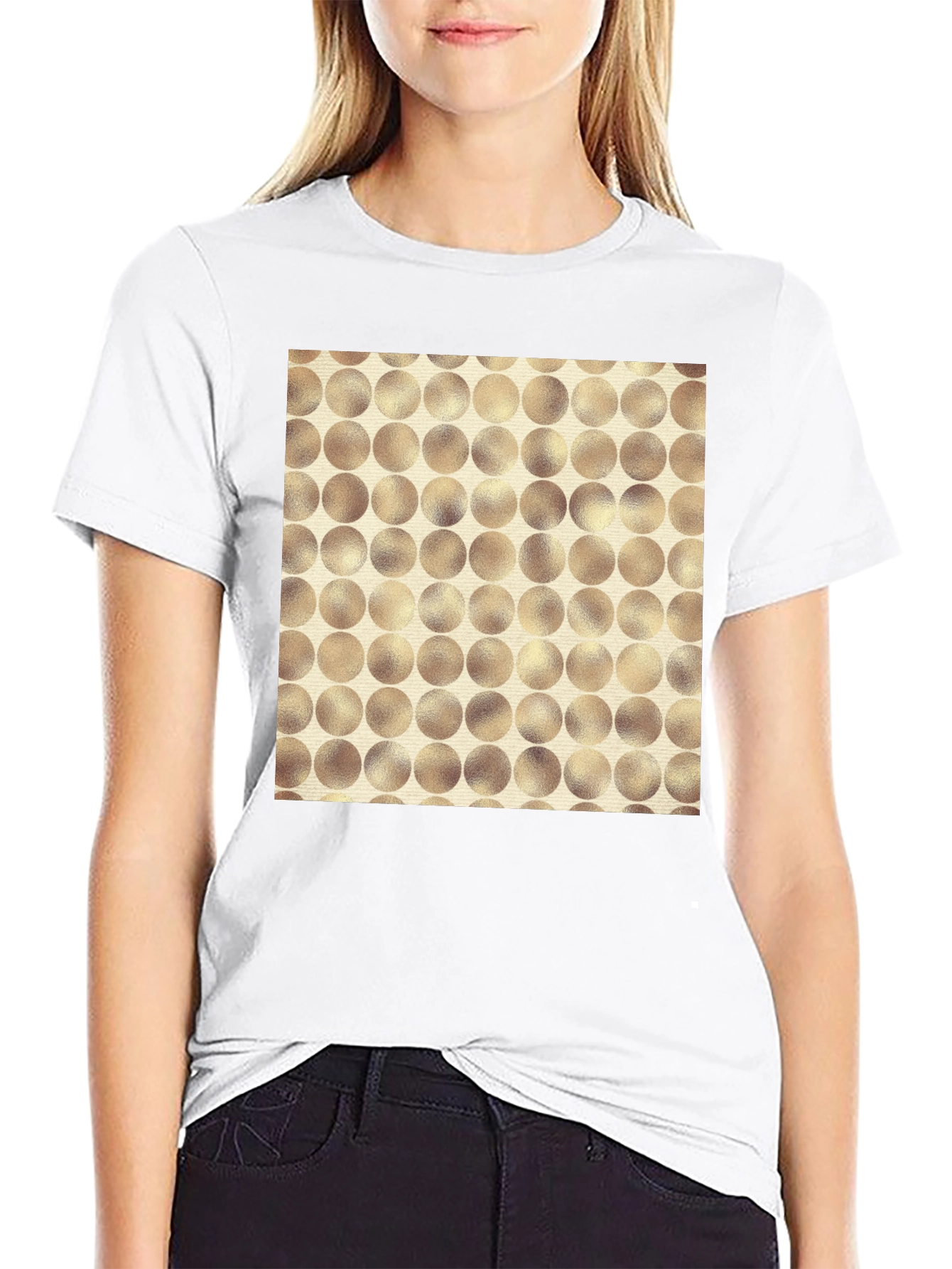 Modern Circle Pattern Tee - Stylish Casual Wear