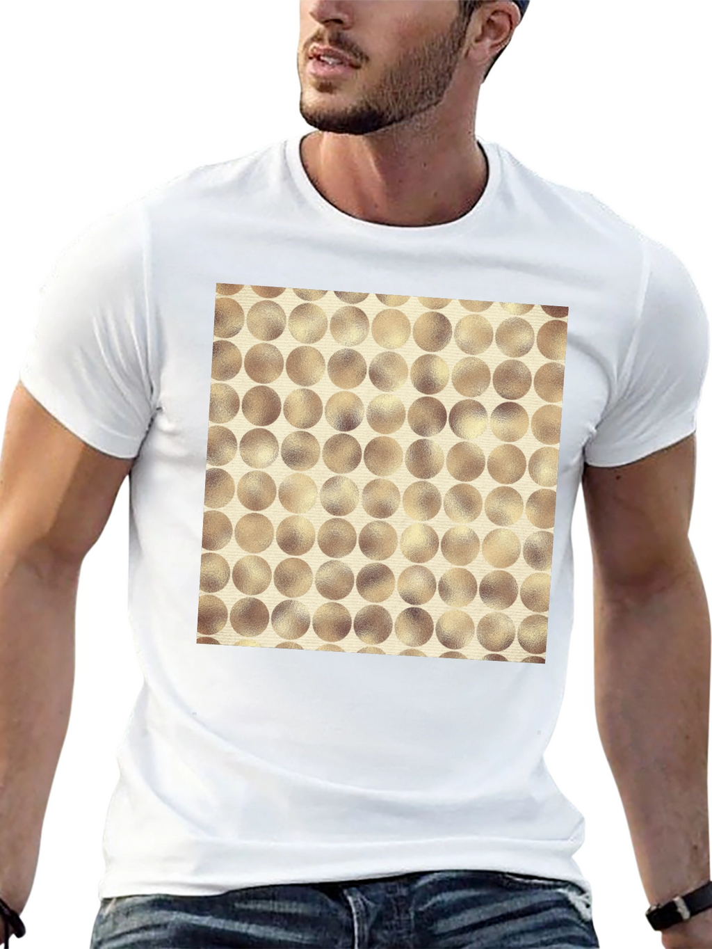 Modern Circle Pattern Tee - Stylish Casual Wear