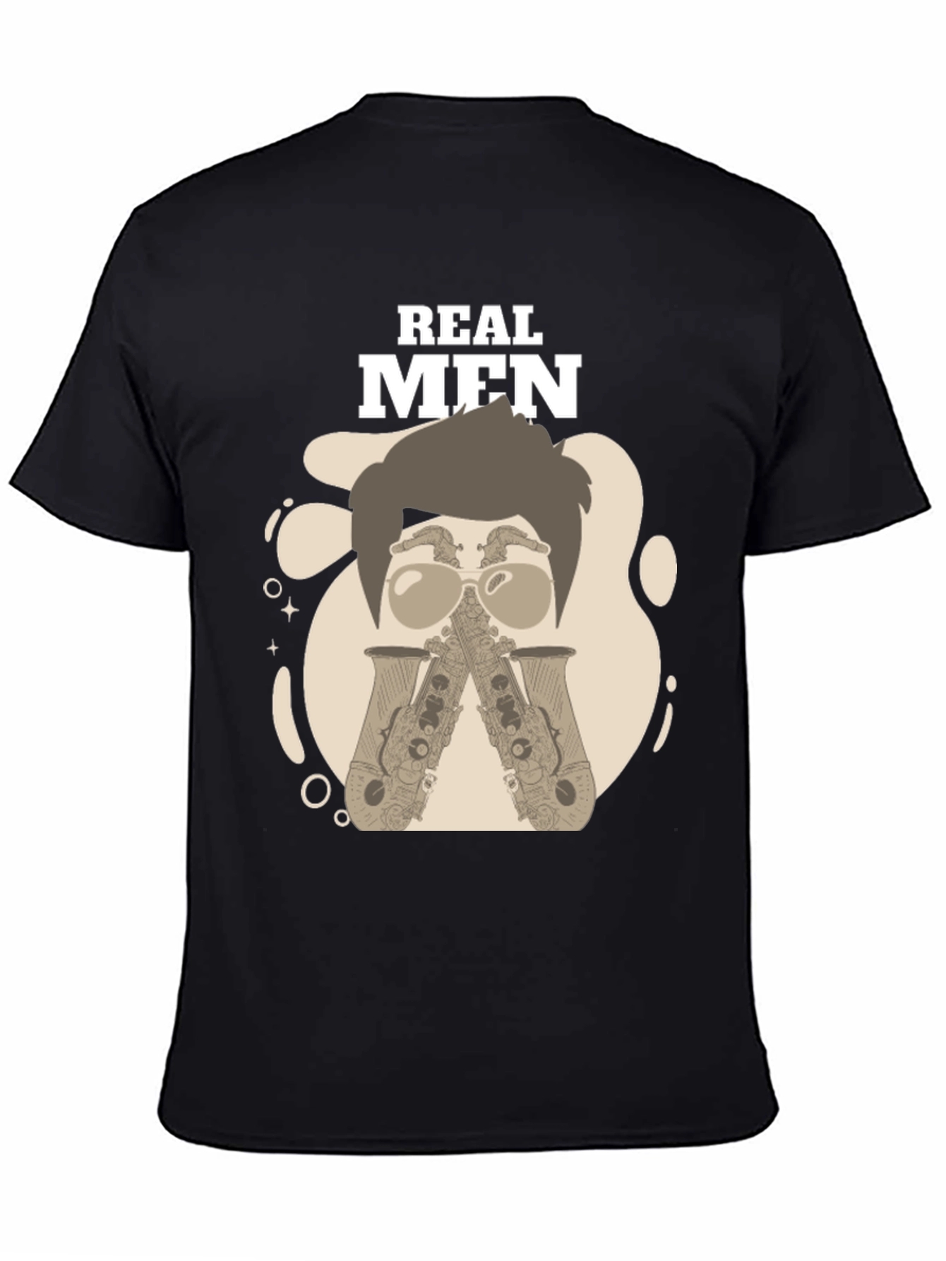 Real Men Saxophone T-Shirt - Unique Graphic Tee