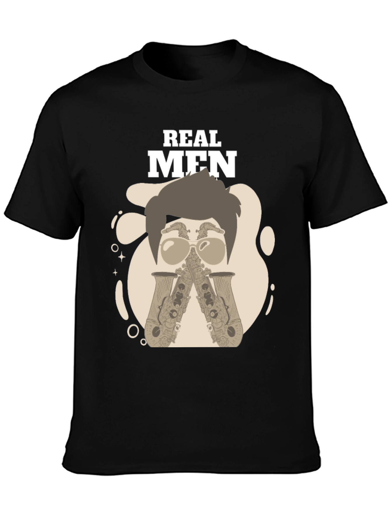 Real Men Saxophone T-Shirt - Unique Graphic Tee