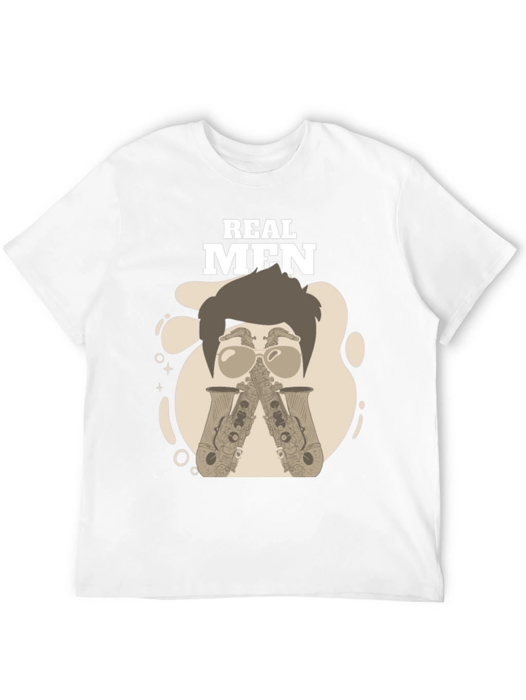 Real Men Saxophone T-Shirt - Unique Graphic Tee