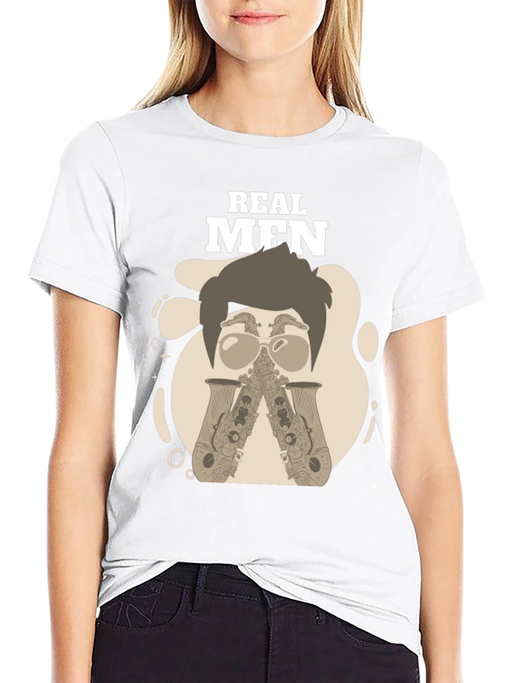 Real Men Saxophone T-Shirt - Unique Graphic Tee