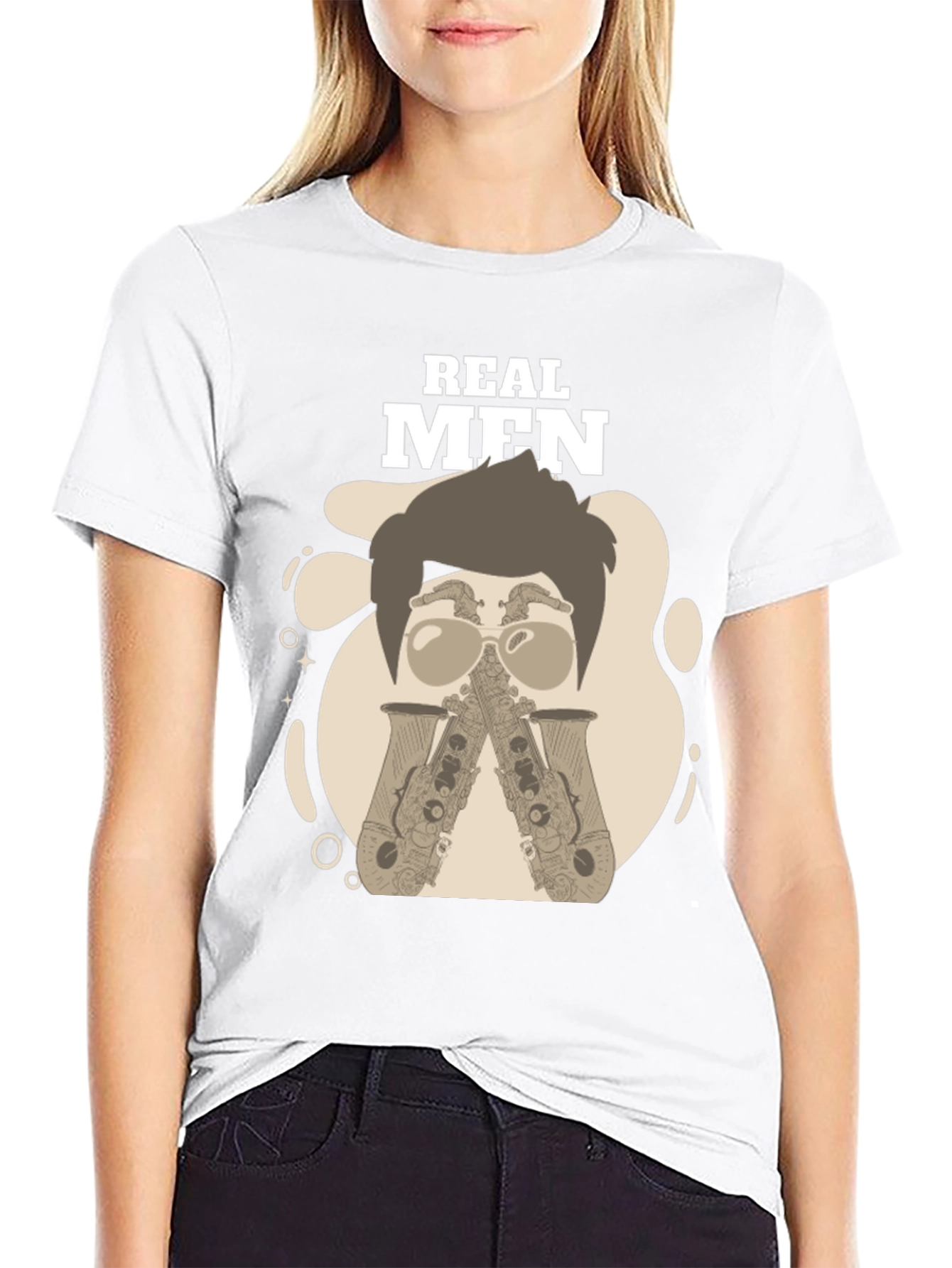 Real Men Saxophone T-Shirt - Unique Graphic Tee