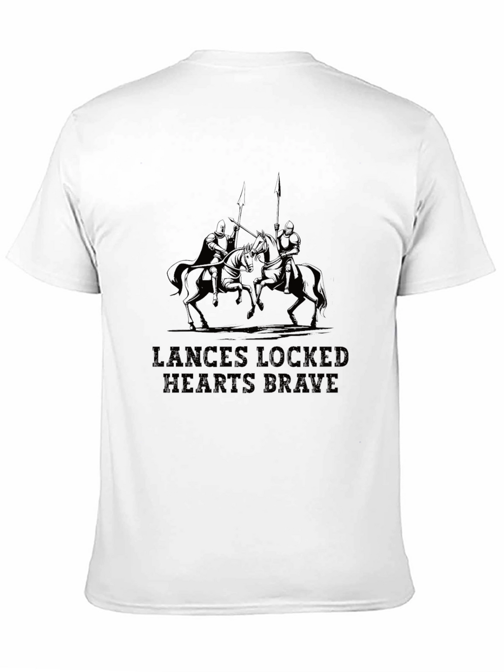 Lances Locked Brave Hearts Black T-Shirt