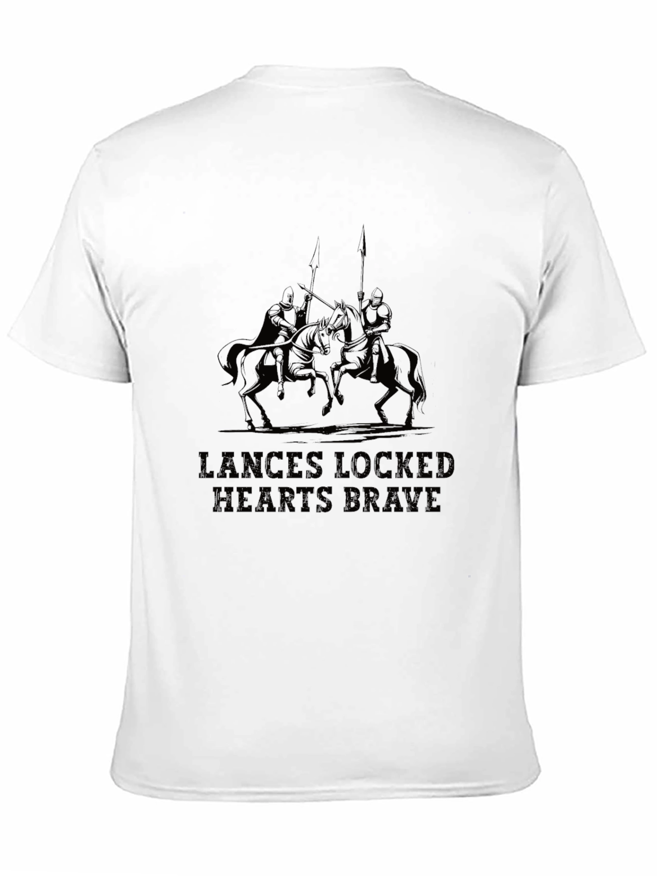 Lances Locked Brave Hearts Black T-Shirt
