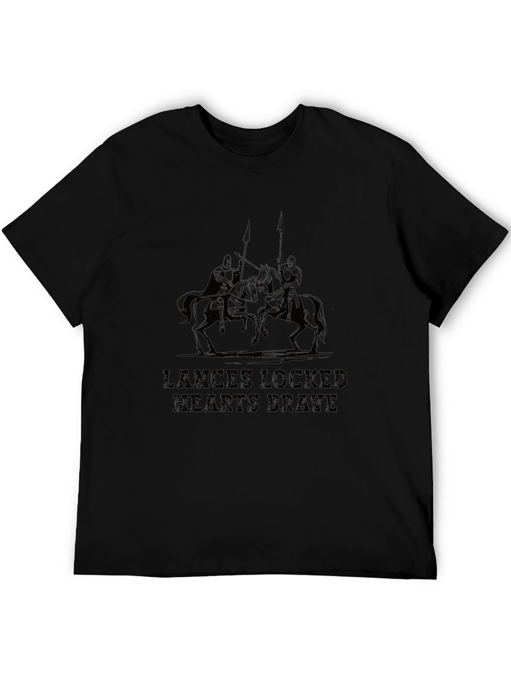 Lances Locked Brave Hearts Black T-Shirt