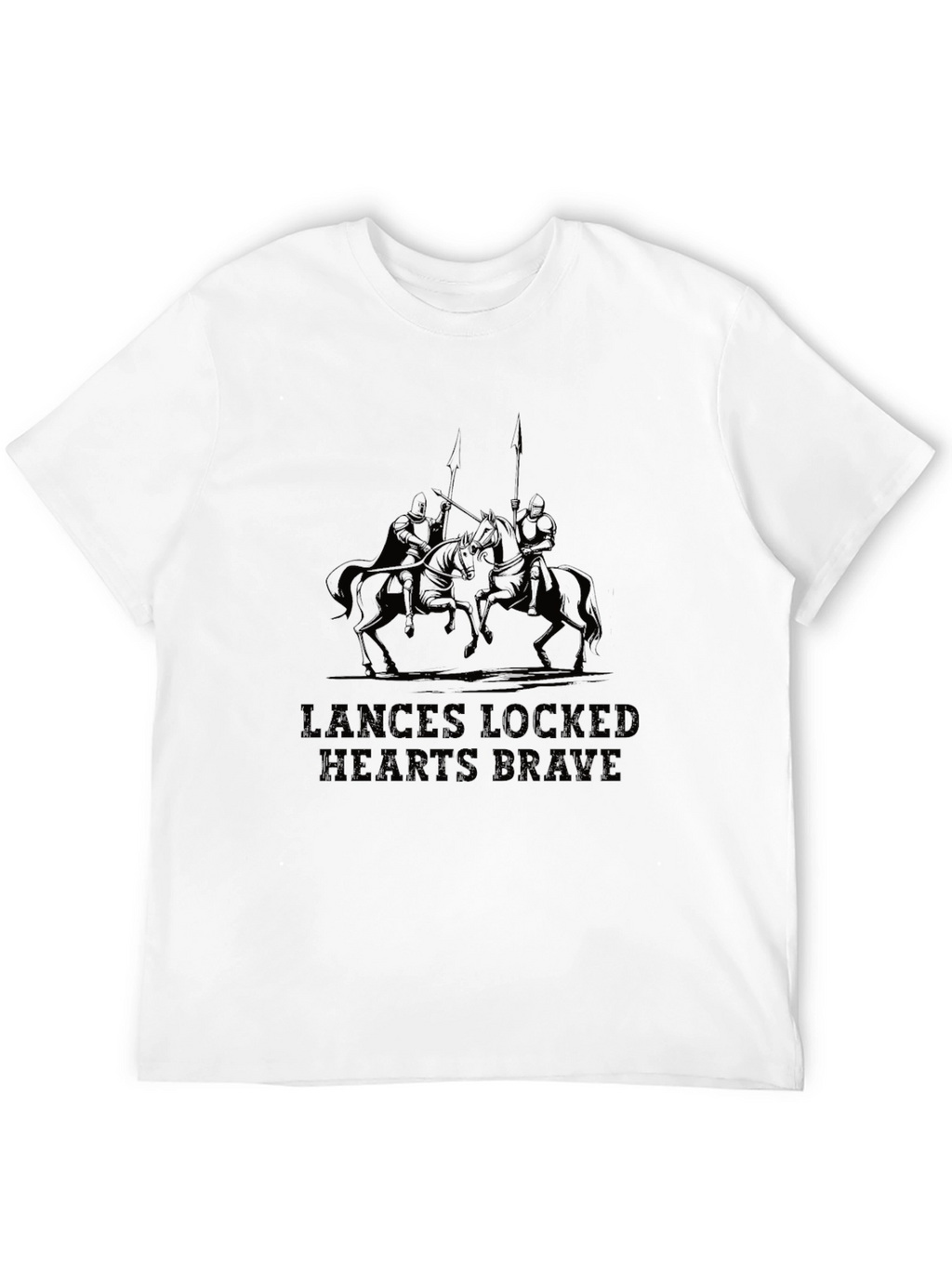 Lances Locked Brave Hearts Black T-Shirt
