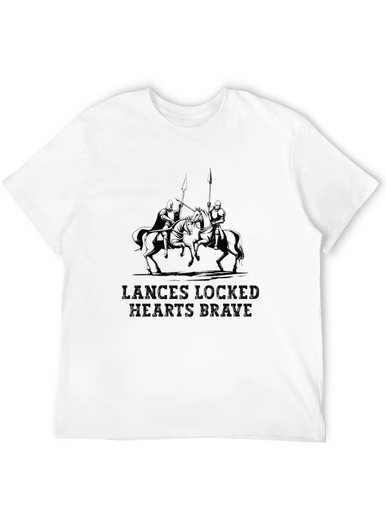 Lances Locked Brave Hearts Black T-Shirt