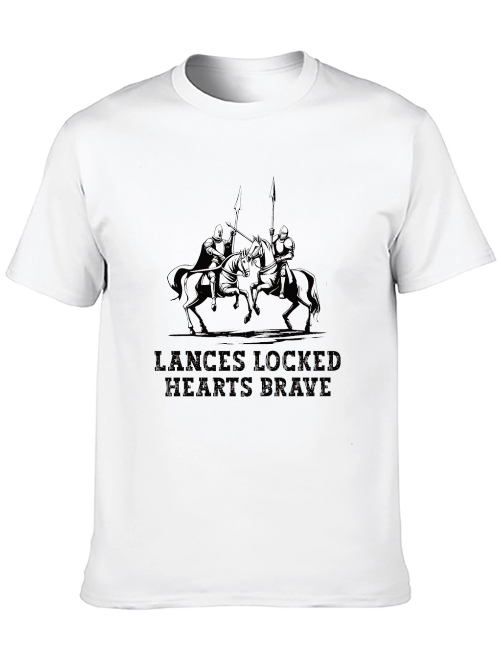 Lances Locked Brave Hearts Black T-Shirt