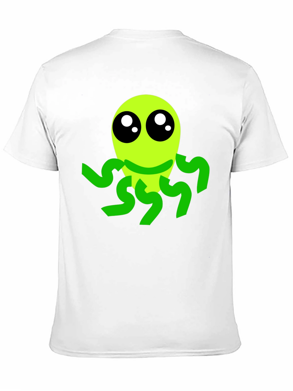 Cute Alien Graphic Tee - Black Casual T-Shirt