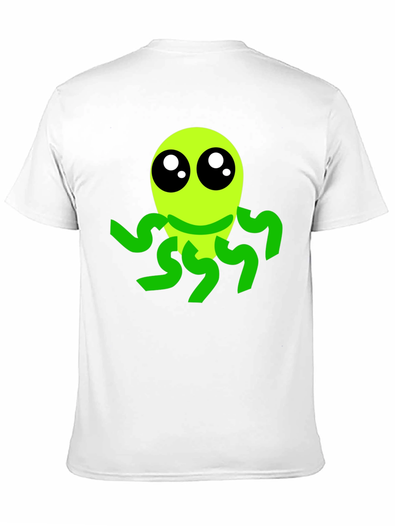Cute Alien Graphic Tee - Black Casual T-Shirt