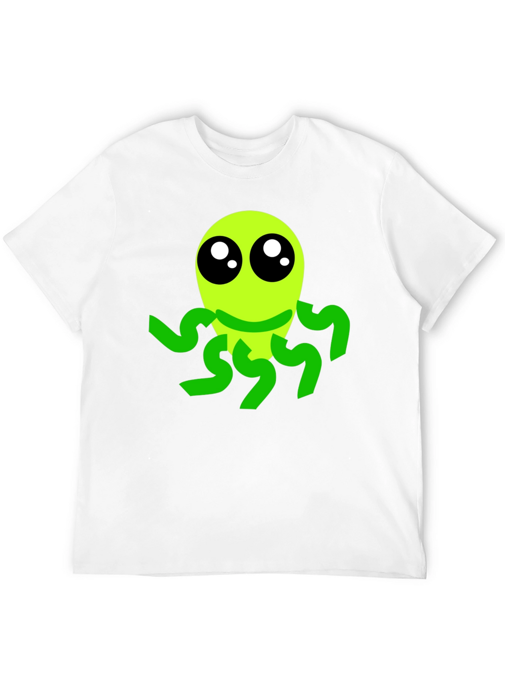Cute Alien Graphic Tee - Black Casual T-Shirt