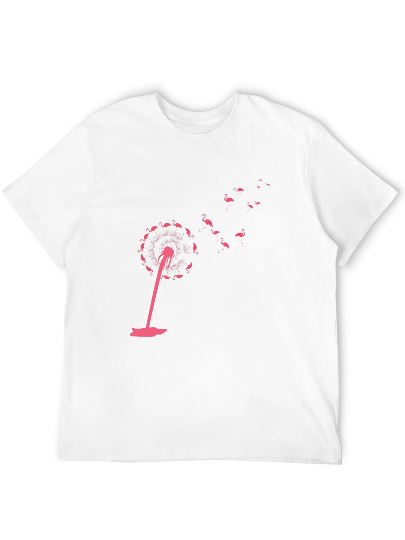 Flamingo Dandelion Black Graphic Tee