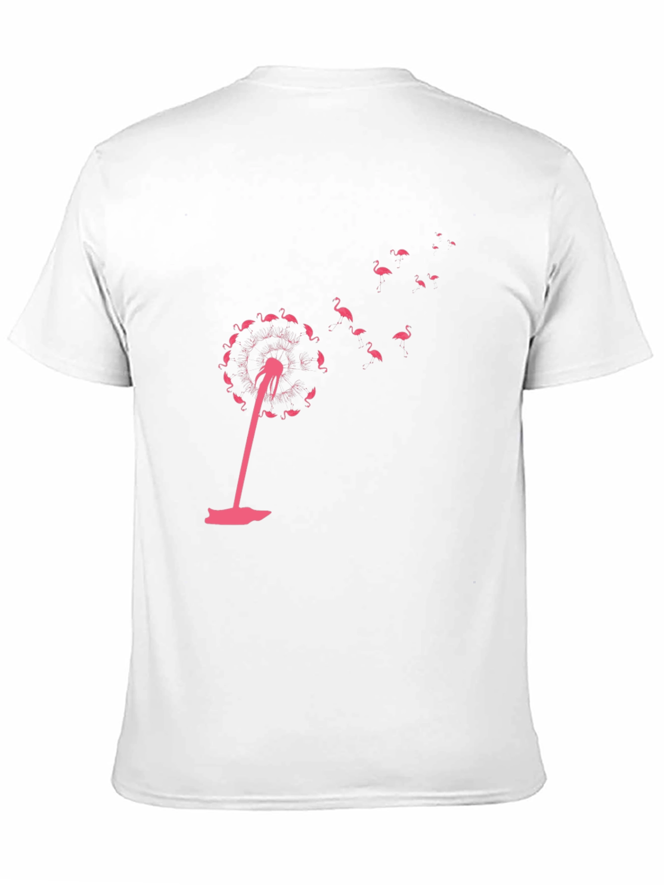 Flamingo Dandelion Black Graphic Tee
