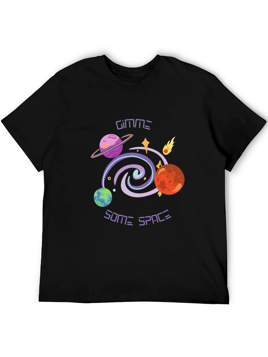 Gimme Some Space Graphic Tee - Black T-Shirt