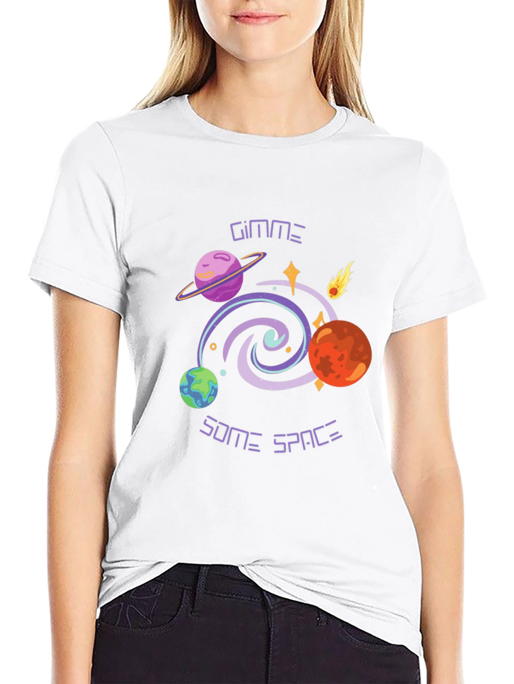 Gimme Some Space Graphic Tee - Black T-Shirt