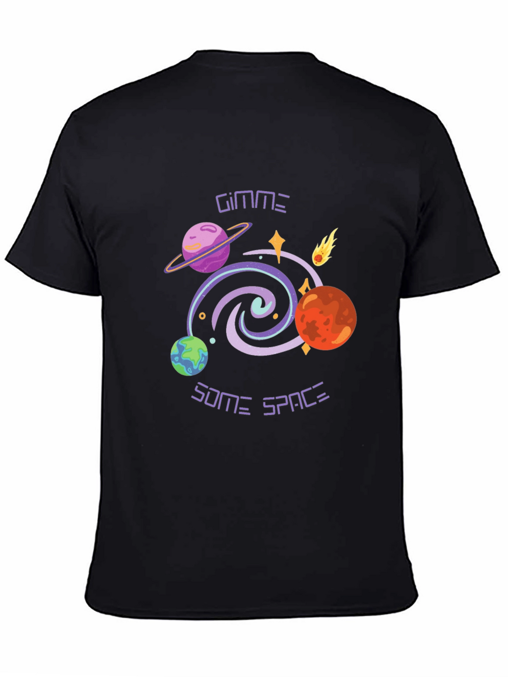 Gimme Some Space Graphic Tee - Black T-Shirt