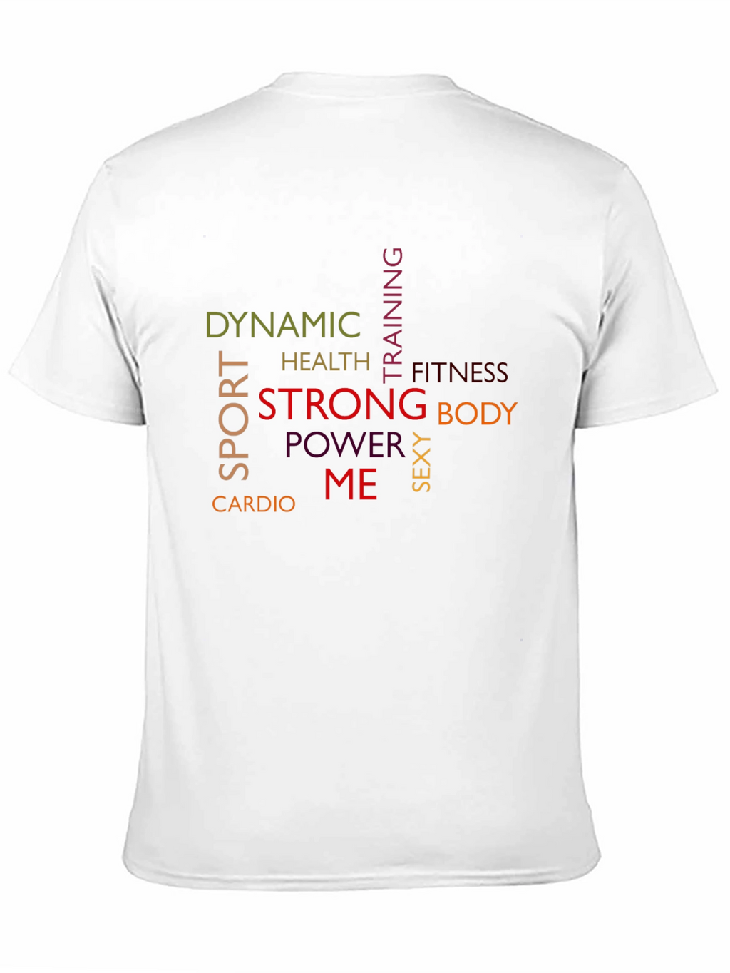 Dynamic Sport Word Art Graphic T-Shirt